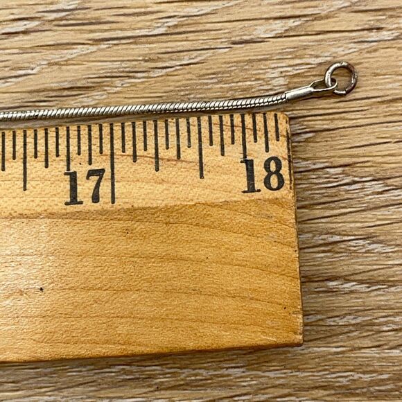 Silver Plated Snake Chain Necklace 18" Lobster Clasp Simple Layering Jewelry - Picture 5 of 5